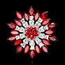 9 Colors Shiny Red Blue Big Crystal Rhinestone Sun Flower for Women Brooches Pins Scarf Accessories Wedding Jewelry Gifts 6.8 Cm