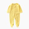 / Infant Toddler Boys Girls Clothes Private Label Long Sleeve 100% Cotton Zipper Pajamas Baby Footed Romper