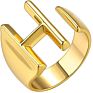 Adjustable Women Statement Rings Personalized Gold Bold Initial Letter Open Ring