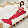 Adult Super Soft All Seasons Sleeping Knitted Blankets Mermaid Tail Mermaid Blanket