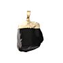 American Irregular Natural Stone Pendants for Making Necklace Simple Gold Plated Amethyst Rough Stone Crystal Necklace