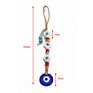 Arrivals Jute Rope Bohemian Blue Turkish Eyes Key Chain Accessories Glass Beaded Color Evil Eyes Keychain