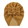 Autumn Soft Warm Beanies Photography Props Infant Headwraps Baby Hats Solid Faux Cashmere Hat Turban with Bows