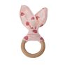 Baby Boy Bunny Ear Teether Safe Organic Wood Teething Ring Baby Teething Toys