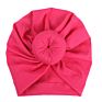 Cotton Solid Color With Donuts Knotted Newborn Headscarf