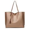 Bags Women Purses and Handbags Large Retro Vegan Soft Pu Leather Ladies Tote Shoulder Bag with Tassel