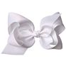 Big 6" Hair_Bows Clips Solid Color Grosgrain Ribbon Larger Hair Bows Alligator Clips Hair Accessories for Baby Girls Infants