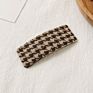 Black and White Fabric Hair Bb Clip for Elegant Lady Tick Tack Clip Hair Accessories for Thin Hair