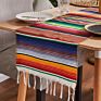 Boho Ethnic Style Beach Blanket Beach Towel Tassels Throw Rug Mexican Style Picnic Blanket Handmade Striped Tablecloth