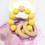 Bpa Free Baby Wooden Toys Teether Infant Baby Rattle