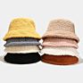 Casual Lamb Hair Fisherman Hat Light Plate Warm Fuzzy Plush Basin Bucket Hat