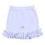 Children Clothes No Moq and Rts Cotton Baby Girl Clothes Icing Ruffle Shorts Stock Solid Color Kids Girls Shorts