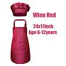 Children's Aprons Cooking Baking Chef Kids Kitchen Apron Chef Hat Set