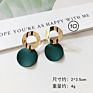 Clarmer Spring Design Korean Jewelry Geometric Enamel Acrylic Resin Pendant Earrings for Women