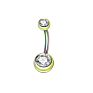 Classic 1Pcs 14G Clear Zircon Belly Button Rings for Women Gold Colorful Stainless Steel Belly Rings Piercing Jewelry