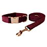 Classic Velvet Dog Bow Tie Collar and Leash Set Pet Gift with Bow