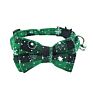 Color Tinkle Jingle Bell Cotton Plaid Pet Bow Tie Collar Bell Cat Dog Bow