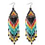 Colorful Handmade Seed Beads Earrings Boho Tassel Long Earrings for Women Jewelry