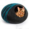 Comfortable Warm Bed Funny Pet Cat Cave Natural Woolen Felt Kennel for Pet Dogs Bed Eco-Friendly Kitten Caves