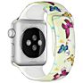 Customized Tie Dye Printed Smart Rubber Strap Flower Stripe Leopard Print Silicone Watch Band Strap for Apple Iwatch Se 6