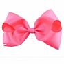 Cute 8 Inch Grosgrain Solid Color Bowknot Hair Bows with Clips Handmade Price Kid Girls Hair Accessories