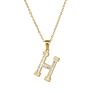 Designer Stainless Steel Zircon Alphabet Pendant Necklaces Hiphop Women Men Hip Hop Gold Chain Necklace Initial Letter Necklace