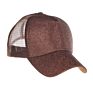 Distressed Washed Cotton Criss-Cross Ponytail Baseball Cap Hat for Women