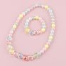 Elegance Cute Kit Gift Jewelry Necklace Bracelet Set for Kids Dress up Pretend Play Party Toddler Costume Princess Necklace