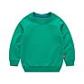 Embroidery Multiple Color Long Sleeves Cotton Plain Kids Baby Sweet Shirt Hoodie Children's Sweater