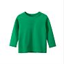 Fall Solid Cnady Color Child 100% Cotton Clothes Long Sleeve Girls Boy's T-Shirts Blouses Childrenwear
