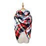 Fall Thick Tartan Scarf Oversized Blanket Soft Warm Shawl Classic Plaid for Women