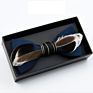 Fathers Day Novelty Weeding Feather Bow Tie Box Natural Material Neckwear Handmade Bow Ties