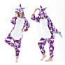 Flannel Unicorn Pajamas Girls Cartoon Animal Onesie Women Sleepwear Hooded for Adults and Kids