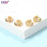 Foxi Korean Jewelry 18K Huggies Hoop Earring Women Gold Earrings Cz Stone Korean Earrings for Women