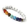 Free Sample Handmade Yoga Inspirational Bracelet, Natural Lava Stone Essential Oil Diffuser 7 Chakra Bead Bracelet