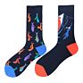 Funky Novelty Asymmetric Ab Socks Colorful Funny Calcetines Hombre Trend Cotton Happy Men Socks