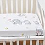 Guava Lotus Travel Crib Fitted Sheet with Name Grow Wild Crib Sheet Cotton Standard Crib Toddler Sheets