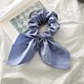 Hair Scrunchies Solid Color Silk Satin Women Bowknot Kids Hair Accessories Scrunchies Bow