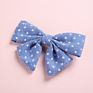 Handmade Polka Dot Bow Baby Hairpins Cotton and Linen Kids Bow Bb Hair Pin