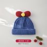 High Elastic Cartoon Bow Knot Knitted Baby Kids Cute Autumn Children Warm Beanie Hat