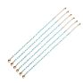 Hupo.Hutu Natural Minimalist Dainty Handmade Glass Cut String 18K Gold Plated Beading Crystal Bracelet for Women