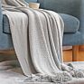 Ihome in Stock Textured Soft Sofa Souch Decorative Knit Cashmere Woven Throw Blanket