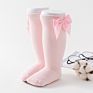 In Stock Knee High Sweet Organic Cotton Cute Children Ruffle Baby Girl Socks with Bow