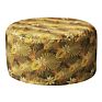 Inflatable Stool with Colorful Fabric Zippered Slipcover Groovy Lightweight round Shape Ottoman 50*25 Cm