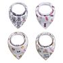 Ins 4 Pack Baberos Babadores Organic Cotton Toddler Girl Drool Babies Bib Set Waterproof Plain Apron Bandana Baby Bibs
