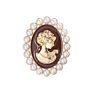 Jaenones Vintage Rhinestone Brooches Queen Head Portrait Brooch Cameo Brooch Sets