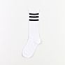Japanese Student Color Striped Black Teen Girl Woman Tube Socks Knee High Sock