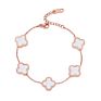 Jewelry Luxury Gift Stainless Steel 18K Gold Women Lucky Flower Bracelet