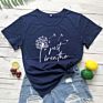 Just Breathe 100% Cotton T-Shirt Vintage Women Anxiety Graphic Tshirt