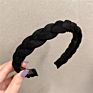 Korean Cloth Braid Headband Woven Knitted Twisted Shape Hair Wrap Knitted Corss Elastic Hair Band